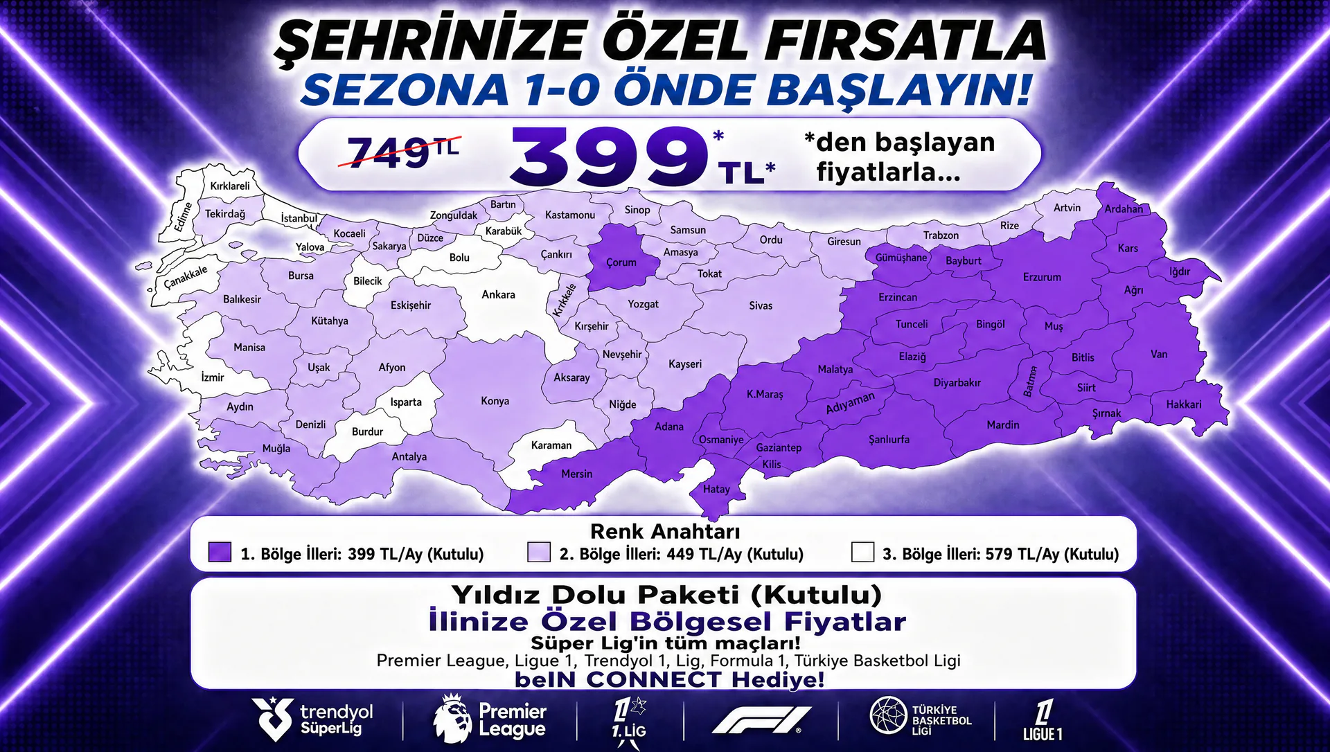 Şehrinize özel fırsatla sezona 1-0 önde başlayın